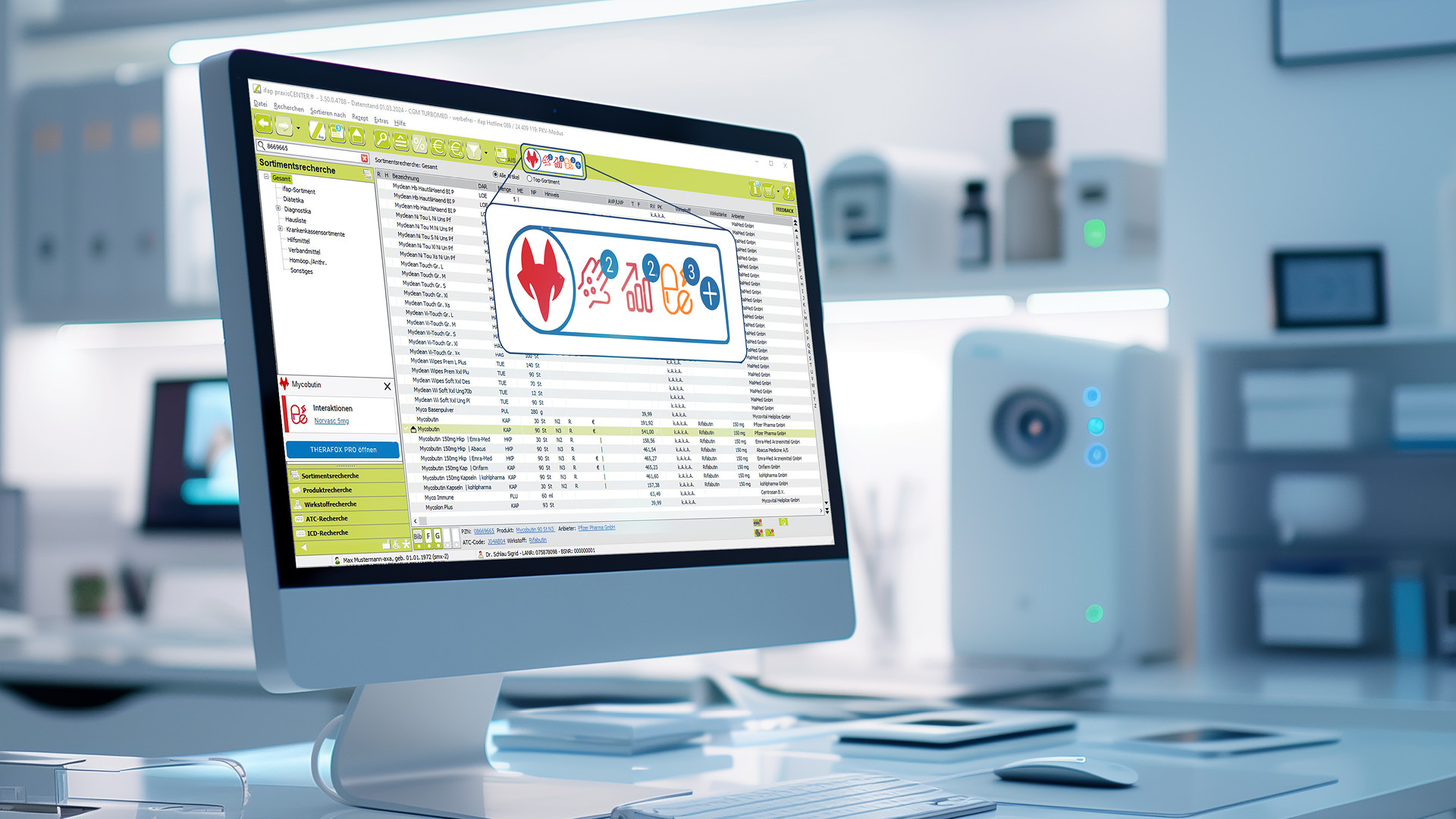 CGM TURBOMED in der ärztlichen Anwendung